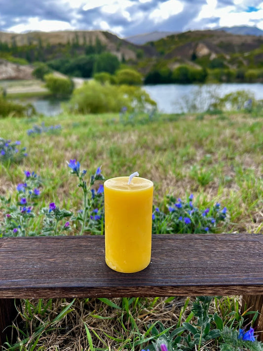 Our Classic Pillar 100% Beeswax Candles - Queen B Candles NZ