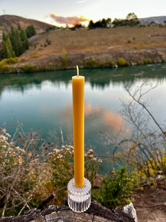The Corinthian Taper 100% Beeswax Candle - Queen B Candles NZ